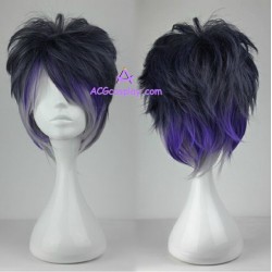 Diabolik Lovers Cosplay Sakamaki Reiji mixed color short wig 