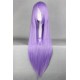 General wig cosplay wig long straight wig purple color 80cm 32inches