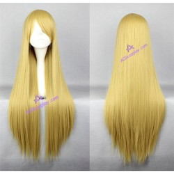 General wig cosplay wig long straight wig golden color 80cm 32inches
