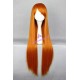 General wig cosplay wig long straight wig orange color 80cm 32inches