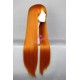 General wig cosplay wig long straight wig orange color 80cm 32inches