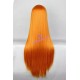 General wig cosplay wig long straight wig orange color 80cm 32inches