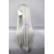 General wig cosplay wig long straight wig silver grey color 80cm 32inches