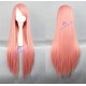 General wig cosplay wig long straight wig light pink color 80cm 32inches