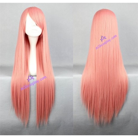 General wig cosplay wig long straight wig light pink color 80cm 32inches