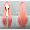 General wig cosplay wig long straight wig light pink color 80cm 32inches