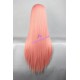 General wig cosplay wig long straight wig light pink color 80cm 32inches