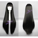 General wig cosplay wig long straight wig black straight wig 80cm 32inches