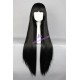 General wig cosplay wig long straight wig black straight wig 80cm 32inches