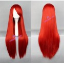 General wig cosplay wig long straight wig dark red 80cm 32inches 