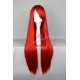 General wig cosplay wig long straight wig dark red 80cm 32inches 