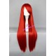 General wig cosplay wig long straight wig dark red 80cm 32inches 