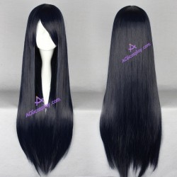 General wig cosplay wig long straight wig black purple 80cm 32inches