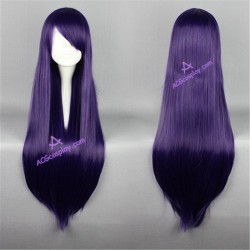 General wig cosplay wig long straight wig dark purple wig 80cm 32inches