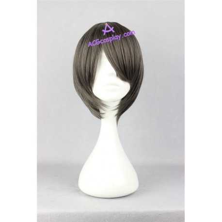 General wig short wig cosplay wig black grey wig