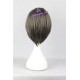 General wig short wig cosplay wig black grey wig