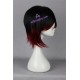 RWBY Red Trailer Ruby Rose Cosplay wig mixed color short wig