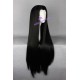 Cosplay wig long wig black wig with widow's peak stage wig 90cm 35inches