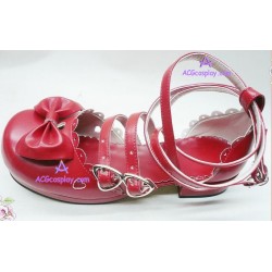 Lolita shoes boots red make to order style 4