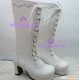 Lolita shoes boots white make to order style 8