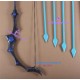 League of Legends Ashe' bow and arrow prop cosplay prop pvc made