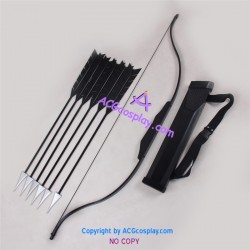 The Hunger Games Katniss Everdeen Bow Arrows and Arrow Holder porp Cosplay Props