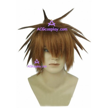Men's 25cm Brown Short Straight Fashion Wig  cosplay wig