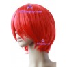 Unisex 40cm Red Short Straight Cosplay Wig