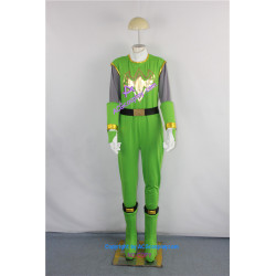 Power Rangers Ninja Storm Green Samurai Ranger Cosplay Costume