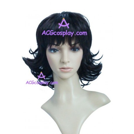 Women's 35cm Black Short Curly Fashion Wig cosplay wig