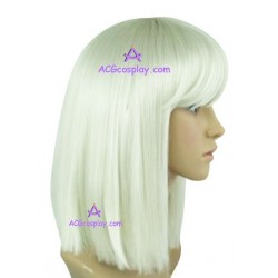 Women's 35cm White Straight Fashion Wig cosplay wig
