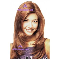 Women's 37cm Brown Long Fashion Wig cosplay wig