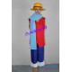 One Piece Monkey D. Luffy cosplay costume with straw hat