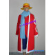 One Piece Monkey D. Luffy cosplay costume with straw hat