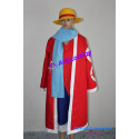 One Piece Monkey D. Luffy cosplay costume with straw hat