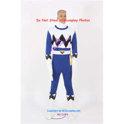 Power Rangers Lost Galaxy Blue Ranger Cosplay Costume include boots covers