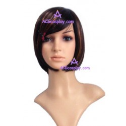 Women's 40cm Brown Gold Short Highlighting Fashion Wig cosplay wig