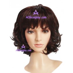 Women's 40cm Brown Short Curly Fashion Wig cosplay wig