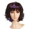 Women's 40cm Brown Short Curly Fashion Wig cosplay wig