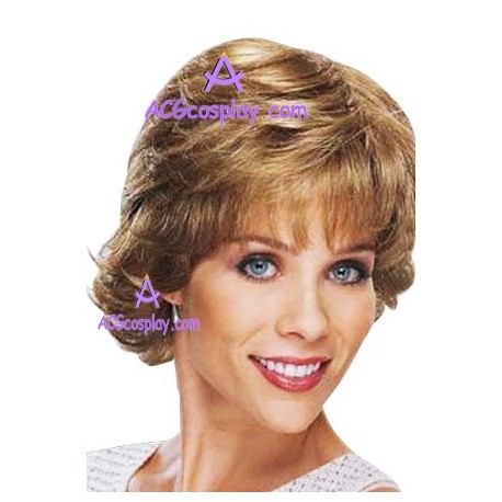 Women's 40cm Brown Short Curly Fashion version2 Wig cosplay wig