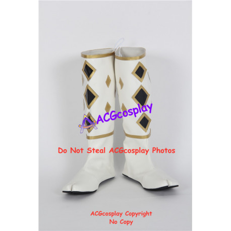 Power Rangers White Ninjetti Ranger Cosplay Shoes boots ACGcosplay