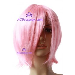 Women's 40cm Pink Short Straight Cosplay Wig
