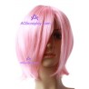 Women's 40cm Pink Short Straight Cosplay Wig