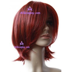 Women's 40cm Reddish Black Short Straight Cosplay Wig