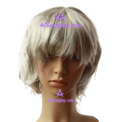 Women's 40cm Silver Gray Short Curly Cosplay Wig