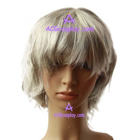 Women's 40cm Silver Gray Short Curly Cosplay Wig