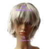 Women's 40cm Silver Gray Short Curly Cosplay Wig