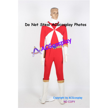 Power Rangers Lightspeed Rescue Red Lightspeed Ranger Cosplay Costume