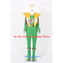 Power Rangers Ninja Storm Green Samurai Ranger Cosplay Costume