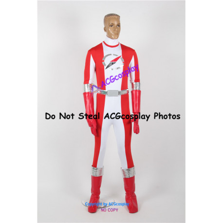 Power Rangers Operation Overdrive Red Overdrive Ranger Cosplay Costume